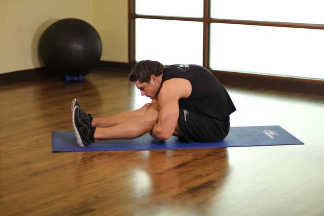 Ending position of Upper Back-Leg Grab