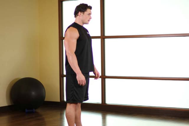 Starting position of Upper Back Stretch