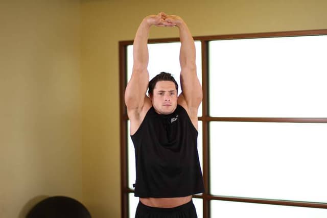 Ending position of Upward Stretch