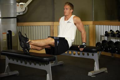 Weighted Bench Dip - Step 1