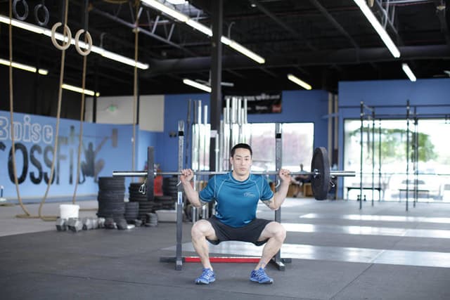 Ending position of Weighted Jump Squat